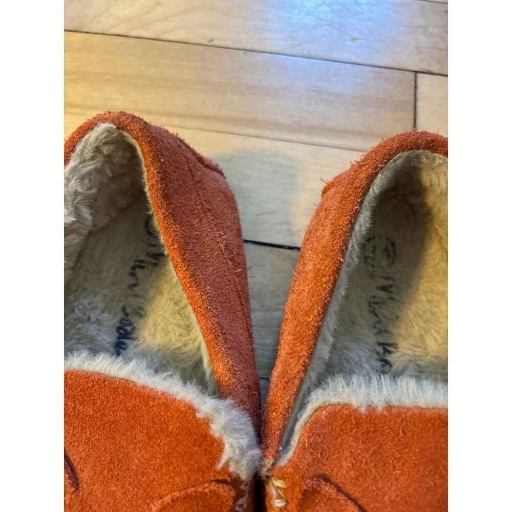 mini boden slippers house shoes suede cosy cozy fox 2.5 youth 34